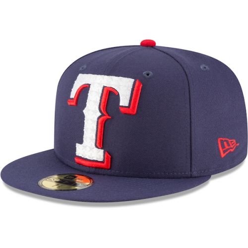  Mens Texas Rangers New Era Navy Patriotic Turn 59FIFTY Fitted Hat