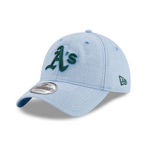  Mens Oakland Athletics New Era Light Blue 2018 Fathers Day 9TWENTY Adjustable Hat