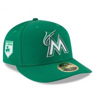 Mens Miami Marlins New Era Green 2018 St. Patricks Day Prolight Low Profile 59FIFTY Fitted Hat