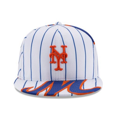  Mens New York Mets Noah Syndergaard New Era White Player Authentic Jersey V1 9FIFTY Snapback Adjustable Hat