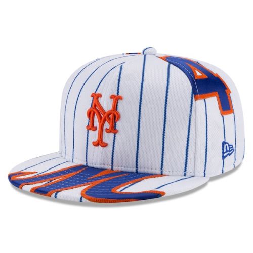  Mens New York Mets Noah Syndergaard New Era White Player Authentic Jersey V1 9FIFTY Snapback Adjustable Hat