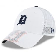 Mens Detroit Tigers New Era White Meshed Mascot 9FORTY Adjustable Hat