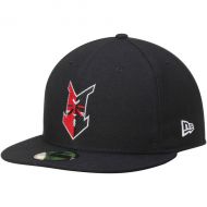 Mens Indianapolis Indians New Era Black Authentic Road 59FIFTY Fitted Hat