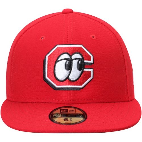  Mens Chattanooga Lookouts New Era Red Home Authentic Collection 59FIFTY Fitted Hat
