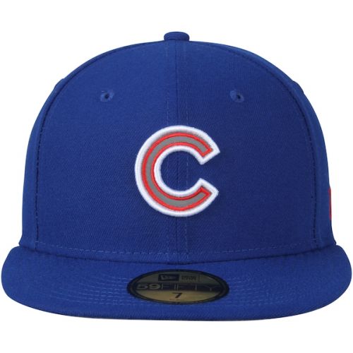  Mens Chicago Cubs New Era Royal Flected Team Fitted Hat