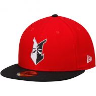 Mens Indianapolis Indians New Era Red/Black Authentic Home 59FIFTY Fitted Hat