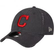 Mens Cleveland Indians New Era Gray Rip Right 9TWENTY Adjustable Hat