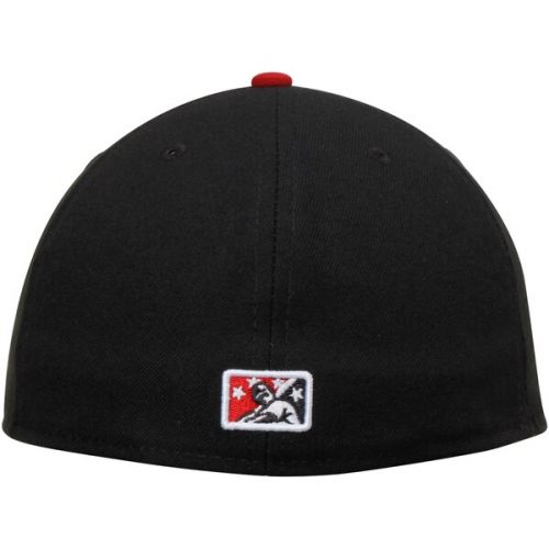  Mens Modesto Nuts New Era Black/Red Authentic 59FIFTY Fitted Hat