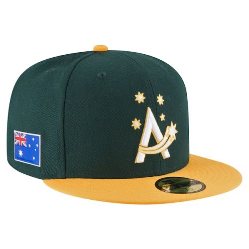  Mens Australia Baseball New Era Green/Yellow 2017 World Baseball Classic 59FIFTY Fitted Hat