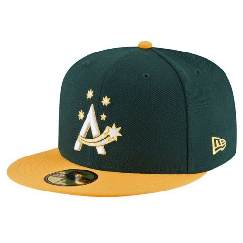  Mens Australia Baseball New Era Green/Yellow 2017 World Baseball Classic 59FIFTY Fitted Hat