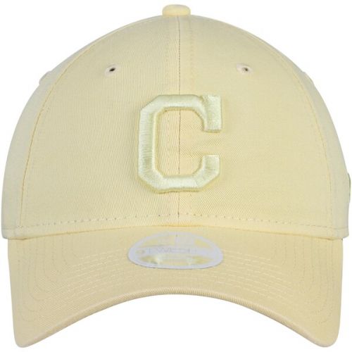  Womens Cleveland Indians New Era Yellow Core Classic 9TWENTY Tonal Pastel Adjustable Hat