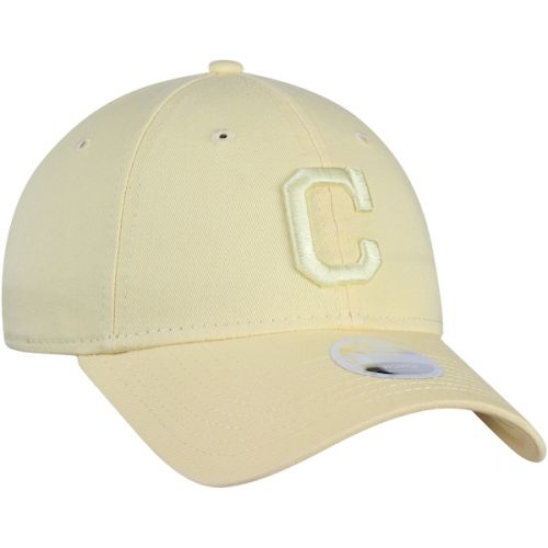  Womens Cleveland Indians New Era Yellow Core Classic 9TWENTY Tonal Pastel Adjustable Hat