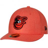 Mens Baltimore Orioles New Era Heathered Orange Crisp Low Profile 59FIFTY Fitted Hat