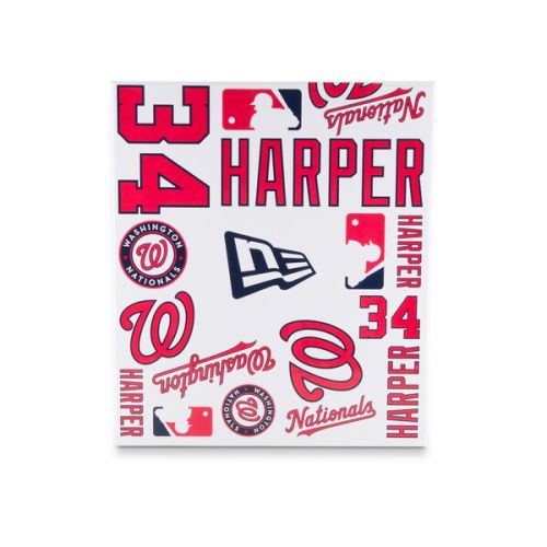  Mens Washington Nationals Bryce Harper New Era White Player Authentic Jersey V2 9FIFTY Snapback Adjustable Hat