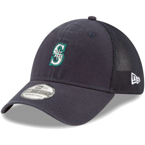  Mens Seattle Mariners New Era Navy Team Precision 39THIRTY Flex Hat