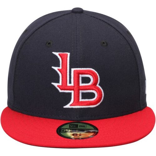  Mens Louisville Bats New Era Navy/Red Authentic Collection 59FIFTY Fitted Hat