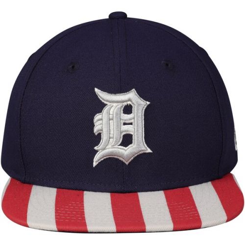  Mens Detroit Tigers New Era Navy/Red Fully Flagged 9FIFTY Adjustable Hat