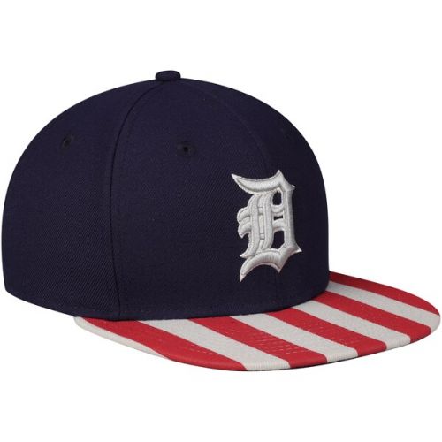  Mens Detroit Tigers New Era Navy/Red Fully Flagged 9FIFTY Adjustable Hat