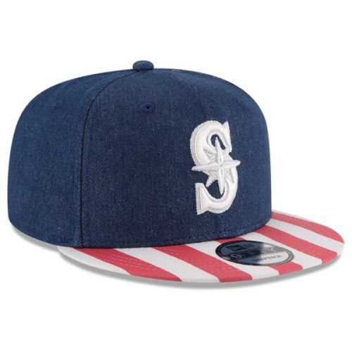  Mens Seattle Mariners New Era Navy/Red Fully Flagged 9FIFTY Adjustable Hat