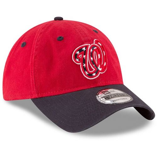  Mens Washington Nationals New Era Red/Navy Alternate 3 Replica Core Classic 9TWENTY Adjustable Hat