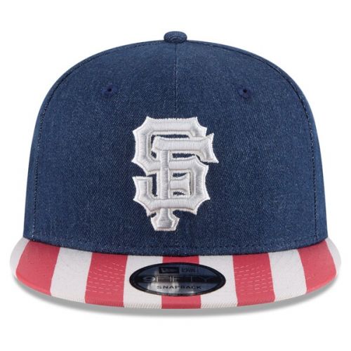  Mens San Francisco Giants New Era Navy/Red Fully Flagged 9FIFTY Adjustable Hat