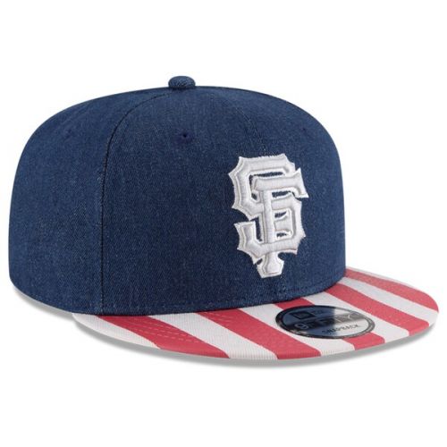  Mens San Francisco Giants New Era Navy/Red Fully Flagged 9FIFTY Adjustable Hat