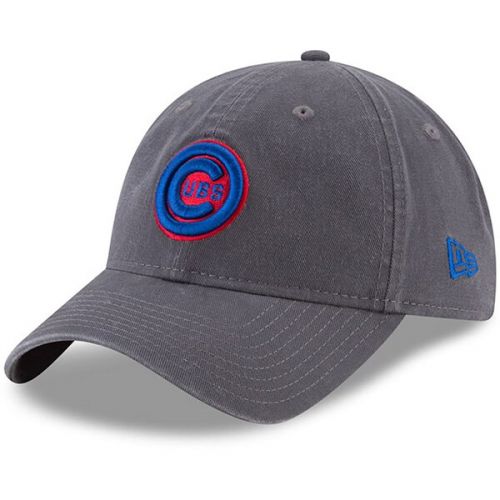  Mens Chicago Cubs New Era Graphite Primary Logo Core Classic 9TWENTY Adjustable Hat