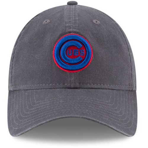  Mens Chicago Cubs New Era Graphite Primary Logo Core Classic 9TWENTY Adjustable Hat