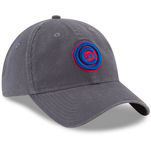  Mens Chicago Cubs New Era Graphite Primary Logo Core Classic 9TWENTY Adjustable Hat