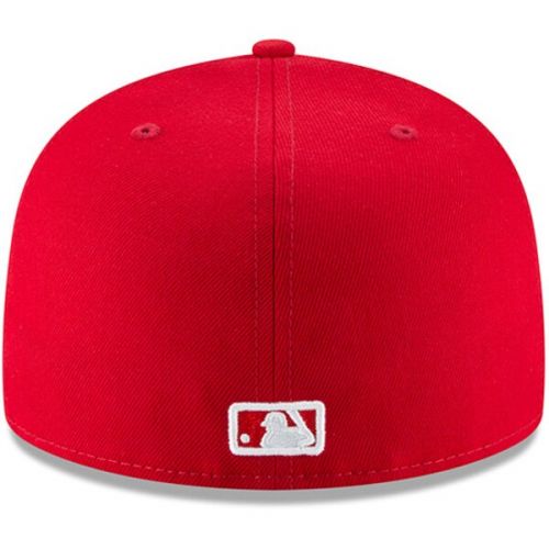  Mens Atlanta Braves New Era Red Fashion Color Basic 59FIFTY Fitted Hat