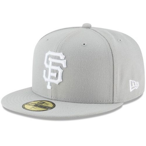  Mens San Francisco Giants New Era Gray Fashion Color Basic 59FIFTY Fitted Hat