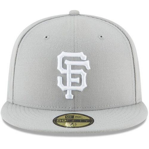  Mens San Francisco Giants New Era Gray Fashion Color Basic 59FIFTY Fitted Hat