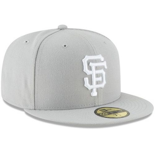  Mens San Francisco Giants New Era Gray Fashion Color Basic 59FIFTY Fitted Hat