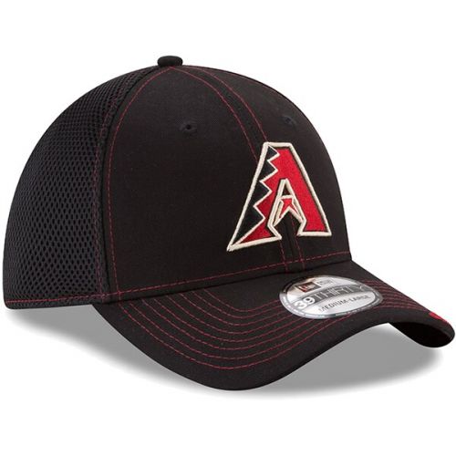  Mens Arizona Diamondbacks New Era Black Logo Neo 39THIRTY Flex Hat