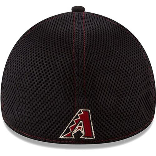  Mens Arizona Diamondbacks New Era Black Logo Neo 39THIRTY Flex Hat