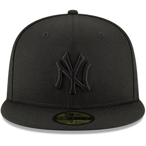  Mens New York Yankees New Era Black Primary Logo Basic 59FIFTY Fitted Hat
