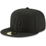 Mens Colorado Rockies New Era Black Primary Logo Basic 59FIFTY Fitted Hat