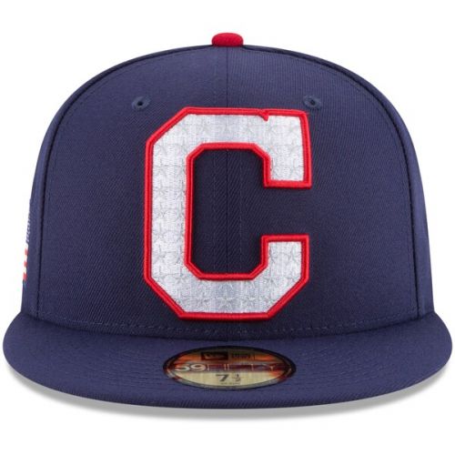  Mens Cleveland Indians New Era Navy Patriotic Turn 59FIFTY Fitted Hat