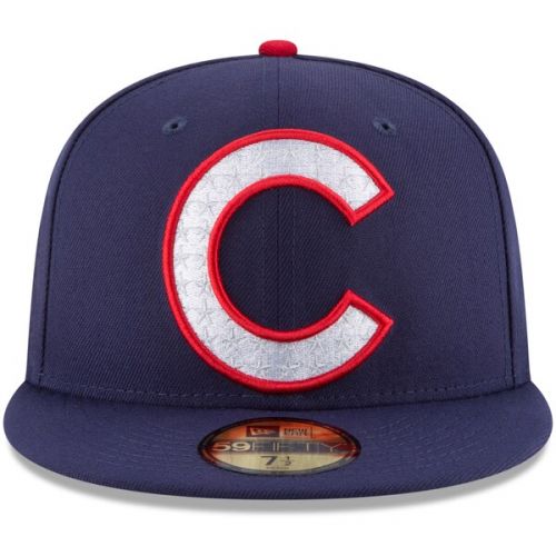  Mens Chicago Cubs New Era Navy Patriotic Turn 59FIFTY Fitted Hat