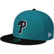Mens Philadelphia Phillies New Era Aqua/Black Crossover 59FIFTY Fitted Hat