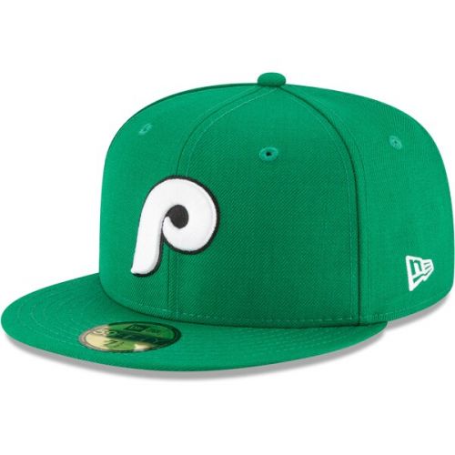  Mens Philadelphia Phillies New Era Kelly Green Crossover 59FIFTY Fitted Hat