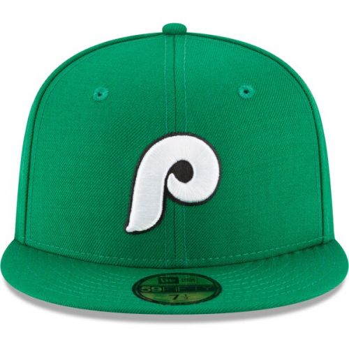  Mens Philadelphia Phillies New Era Kelly Green Crossover 59FIFTY Fitted Hat