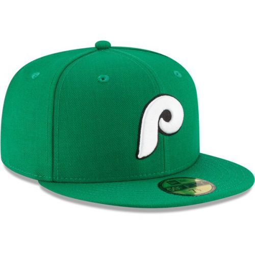  Mens Philadelphia Phillies New Era Kelly Green Crossover 59FIFTY Fitted Hat