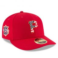 Mens Pittsburgh Pirates New Era Red 2018 Stars & Stripes 4th of July On-Field Low Profile 59FIFTY Fitted Hat
