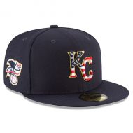 Mens Kansas City Royals New Era Navy 2018 Stars & Stripes 4th of July On-Field 59FIFTY Fitted Hat