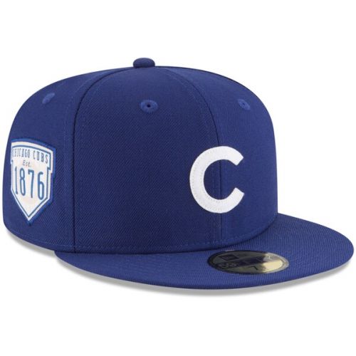  Mens Chicago Cubs New Era Royal Cooperstown Inaugural Season 59FIFTY Fitted Hat