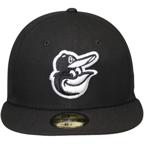  Mens Baltimore Orioles New Era Black 59FIFTY Fitted Hat