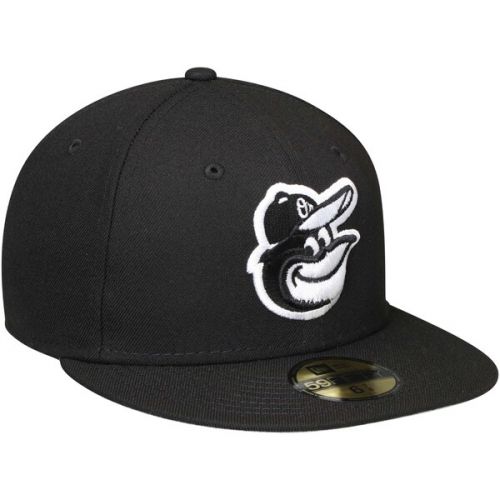  Mens Baltimore Orioles New Era Black 59FIFTY Fitted Hat