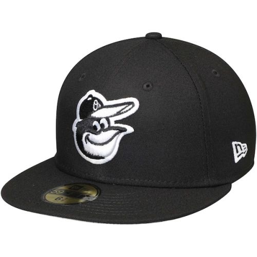  Mens Baltimore Orioles New Era Black 59FIFTY Fitted Hat