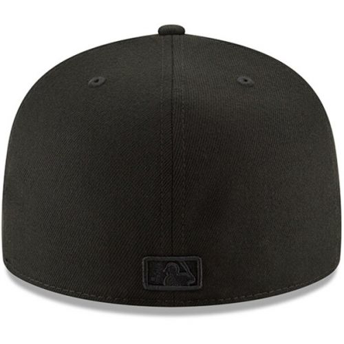  Mens Atlanta Braves New Era Black Primary Logo Basic 59FIFTY Fitted Hat